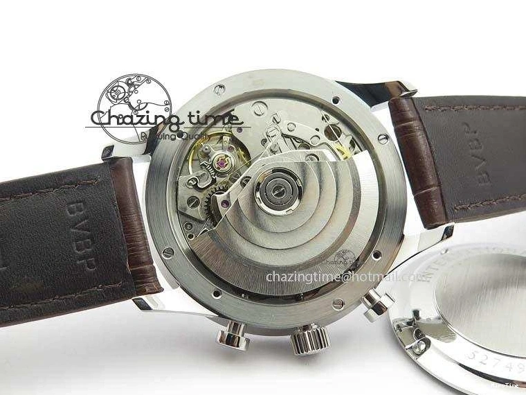 MIROTIME 1219 ModernLook Portuguese IW371445 ZF 1:1 Best Edition SS White Dial Gold Markers On Brown Leather Strap A79350 V 7269